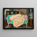 Dame endormie dans une chambre - Konstantin Andreevich Somov — framed artwork on a wall