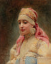 Portrait of a young girl - Konstantin Egorovich Makovsky — artwork view