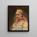 Portrait of a young girl - Konstantin Egorovich Makovsky — framed artwork on a wall