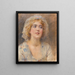 Portrait of a Girl - Konstantin Egorovich Makovsky — framed artwork on a wall