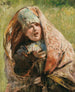 Portrait of a peasant woman, study for Minine, intended for the inhabitants of Nizhny Novgorod - Konstantin Egorovich Makovsky — artwork view