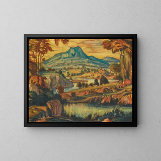 Fantastic Landscape - Konstantin Fedorovich Bogaevsky — framed artwork on a wall