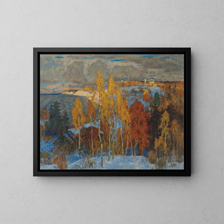 Autumn Gold - Konstantin Ivanovich Gorbatov — framed artwork on a wall