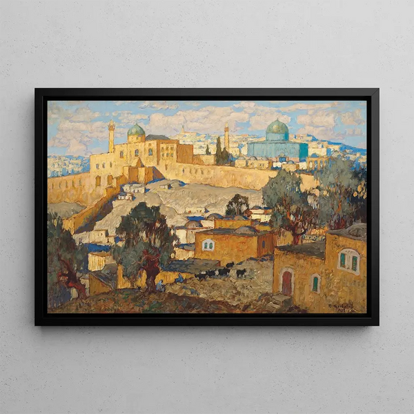 Jerusalem - Konstantin Ivanovich Gorbatov — framed artwork on a wall