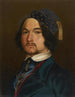 Self-portrait with velvet bonnet and golden pompom - Konstantin Kaiser — artwork view