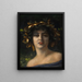 Lady with an Oak Leaf Crown - Konstantin Korzendorfer — framed artwork on a wall