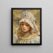 Portrait of a lady with a kokochnik - Konstantin Makovsky — framed artwork on a wall