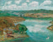 Landscape painting of the Blon Blon river in Brittany - Konstantin Pavlovich Kuznetsov — artwork view