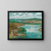 Landscape painting of the Blon Blon river in Brittany - Konstantin Pavlovich Kuznetsov — framed artwork on a wall