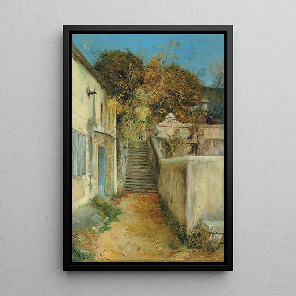 Autumn in Crimea - Konstantin Yakovlevich Kryzhitsky — framed artwork on a wall
