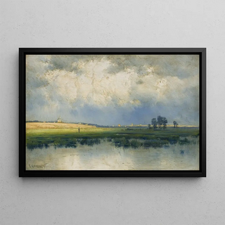 Landscape - Konstanty J Krynicki — framed artwork on a wall