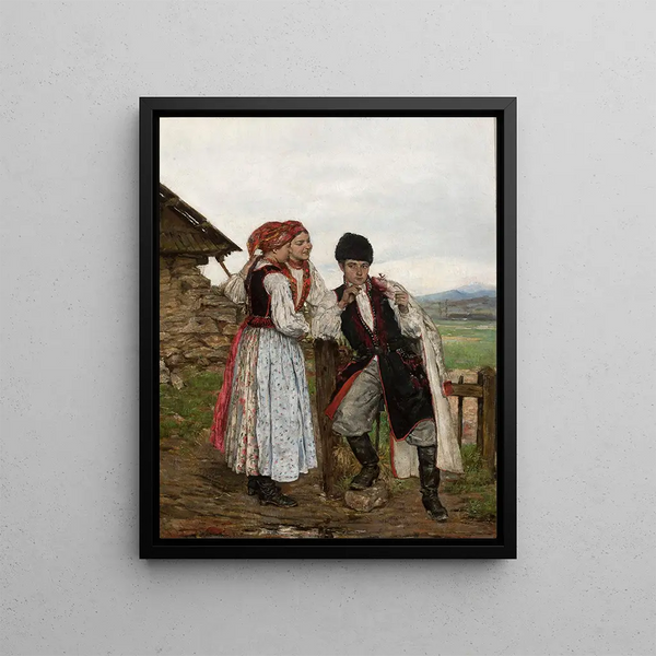 Cracovian Painting - Konstanty Makowski — framed artwork on a wall