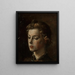 Portrait of a Young Girl - Konstanty Makowski — framed artwork on a wall