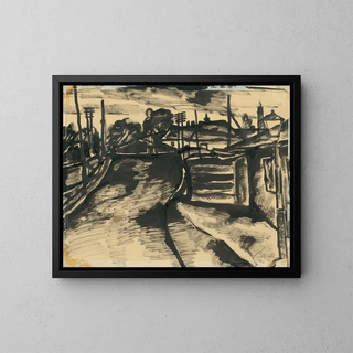 Gorkho nbreie à Koiciach - Konstantin Bauer — framed artwork on a wall