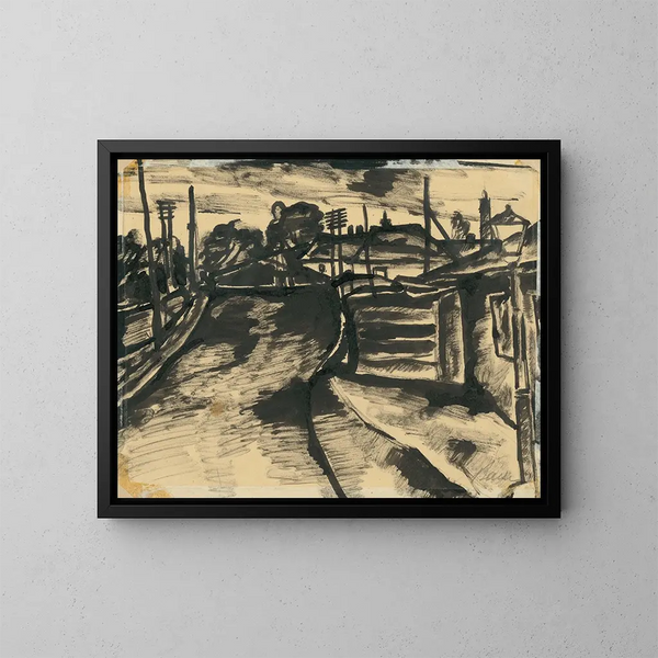 Gorkho nbreie à Koiciach - Konstantin Bauer — framed artwork on a wall