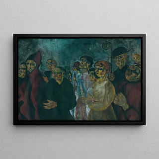 Procession of the Maidens - Konstantin Bauer — framed artwork on a wall