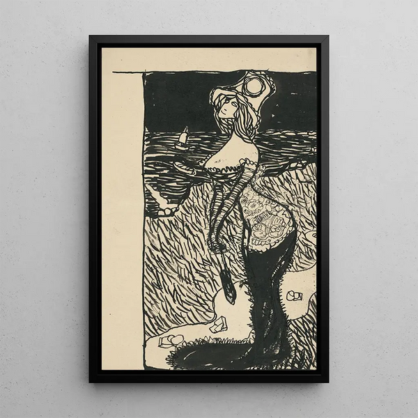 Fashion caricature painting - Konstantin Korovin — framed artwork on a wall