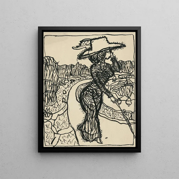 Karikatra dmy - Konstantin Korovin — framed artwork on a wall