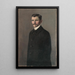 Portrait of a Man in Black - Konstantin Korovin — framed artwork on a wall