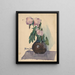 Vza with peonies - Konstantin Korovin — framed artwork on a wall