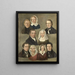 Portrait of the artists' parents Douwe Martens Teenstra and Barber Hindriks Siccama with family members - Kornelis Douwes Teenstra — framed artwork on a wall