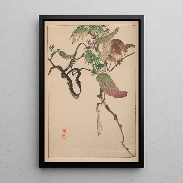 Kacho gafu Pl10 - Kotei Fukui — framed artwork on a wall