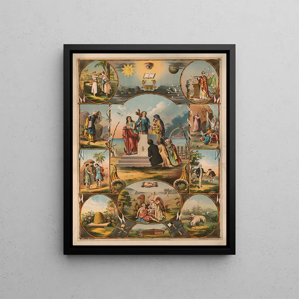 Graphic Painting - Krebs Lith & Co.. — framed artwork on a wall