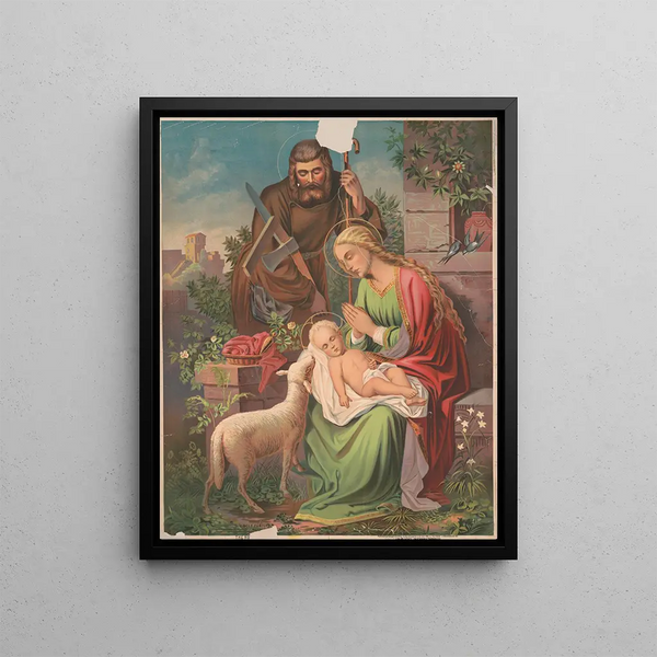 The Holy Family - Krebs Lith & Co.. — framed artwork on a wall
