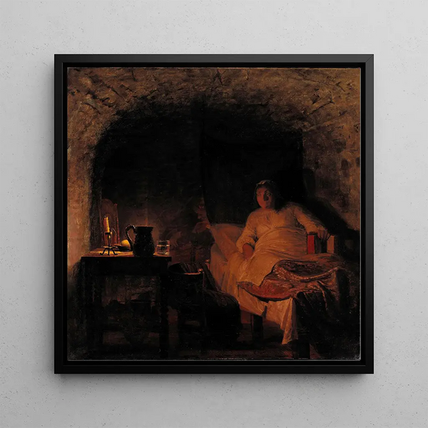 Leonora Christina in prison - Kristian Zahrtmann — framed artwork on a wall