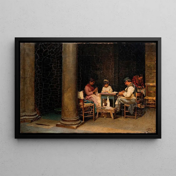 Ferme du Palazzetto Farnese - Kristian Zahrtmann — framed artwork on a wall