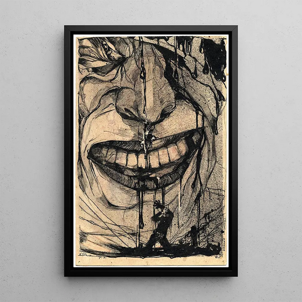 Laughing Red - Kārlis Padegs — framed artwork on a wall