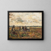 Plain with a Farmer at Work - Károly Kotász — framed artwork on a wall