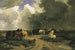 Horses in a pouring rain - Károly Lotz — artwork view