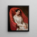 Portrait of a lady in a white dress - Ksawery Jan Kaniewski — framed artwork on a wall