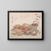 Support de livre contenant une boule de cristal et un morceau de tissu - Kubo Shunman — framed artwork on a wall