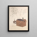Box for the Sugoroku game A kind of arch and backgammon drum - Kubo Shunman — framed artwork on a wall