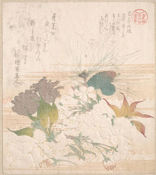 Kubo Shunman - Cherry Blossoms and Pine Cones.webp