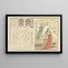 Dame de cour sous un vieux prunier, deux cabinets laqués pour le jeu de coquillages - Kubo Shunman — framed artwork on a wall