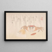 Crab, cooked rice ball and persimmon seed - Kubo Shunman — framed artwork on a wall