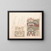 Drawings for leather - Kubo Shunman — framed artwork on a wall