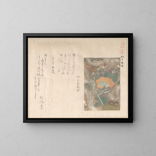 Drawings of imported leathers - Kubo Shunman — framed artwork on a wall