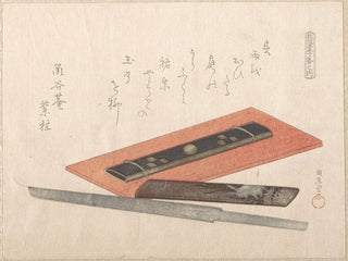 Couteau et deux poignées de couteau - Kubo Shunman — artwork view