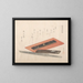 Couteau et deux poignées de couteau - Kubo Shunman — framed artwork on a wall