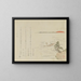 Sunrise with a Fisherman in a Boat - Kubo Shunman — framed artwork on a wall