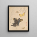 The Butterfly Painting Manual by Volée de Papillons Guncho Gafu 5 - Kubo Shunman — framed artwork on a wall