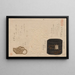 Trois antiquités de la série Objets estimés Inrō en cuir Netsuke Meibutsu Kawa do inrō do netsuke - Kubo Shunman — framed artwork on a wall