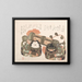 Toys in papier mâché - Kubo Shunman — framed artwork on a wall