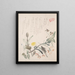 Violets, primroses, and other spring flowers - Kubo Shunman — framed artwork on a wall