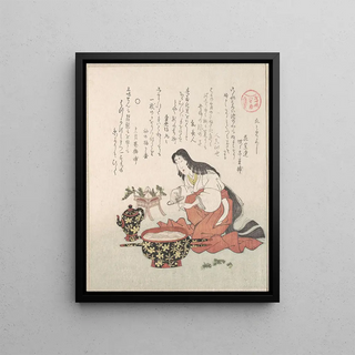 Kubo Shunman - Woman Cutting Her Nails after GatHering Herbs.webp