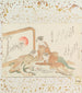 Women enjoying a surimono of the New Year - Kubo Shunman — artwork view